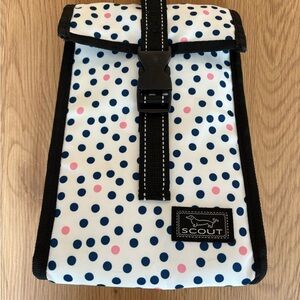 Scout Navy and Pink Polka Dot Lunch Tote